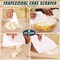 Cake Scraper Cake Smoother, 7 Pcs Dough Scraper Bowl Scraper Cake Cutter Cake Spatula Bench Scraper Kitchen Plastic Scraper Tool Cake Decorating Kit 3.9"W x 1.18"H